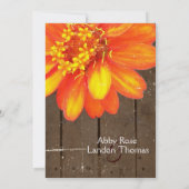 ウッドプランク オレンジジニア 結婚式招待状 招待状 (裏面)