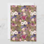 ウッドプラ素朴ムフローラベビーシャワー招待状 招待状 (裏面)