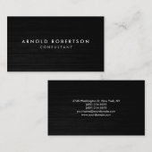 ウッドプレーン灰色プロフェッショナル名刺 名刺 (正面/裏面)