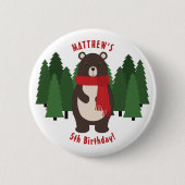 ウッドベア 缶バッジ (正面)