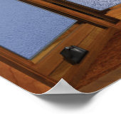 ウッドベイ窓の冬の風景 – 幻想 ポスター (角)