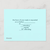 ウッドベエレガントシーシェルビーチ結婚式rsvp インビテーションポストカード (裏面)