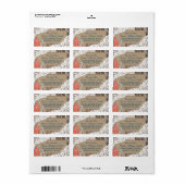 ウッドベビーのブレスレ素朴ース結婚ラベル ラベル (フルシート)