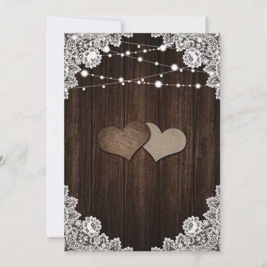 ウッドベビー素朴ズブレスヒマワリブライダルシャワー 招待状 (裏面)