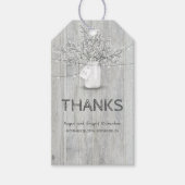 ウッドベビー素朴ズブレスメイソンジャールバ結婚ンズ ギフトタグ (正面)