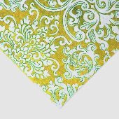 ウッドベリーグリーンと金ゴールド 薄葉紙 (詳細)