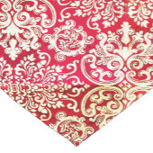 ウッドベリー金ゴールドと火の赤いショートテーブルランナー ショートテーブルランナー (コーナー)