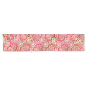 ウッドベリー金ゴールドと火の赤いショートテーブルランナー ショートテーブルランナー (横)