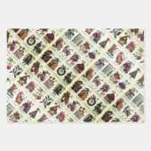 ウッドベリー、クリスマスアルファベット、ブリュッセル ラッピングペーパーシート (正面2)