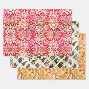 ウッドベリー、クリスマスアルファベット、ブルッセル ラッピングペーパーシート