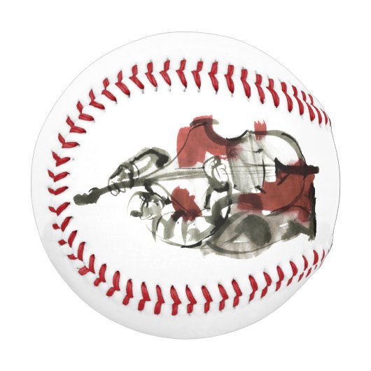 ウッドベース奏者 野球ボール (正面左)