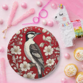 ウッドペッエレガントカーフローラウィリアム・モリスインスパイア ペーパープレート (パーティー)