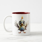 ウッドペッカーかわいいベビーバードマグ ツートーンマグカップ (左)