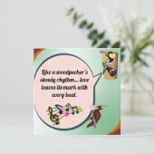 ウッドペッカーの着実なリズ離れム愛のマーク サンキューカード (スタンド正面)