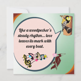 ウッドペッカーの着実なリズ離れム愛のマーク サンキューカード
