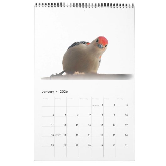 ウッドペッカーの素晴らしい世界2ページカレンダー カレンダー (1月 2026)