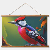 ウッドペッカーウォールタペストリー 吊り下げ型タペストリー (正面)