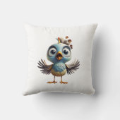 ウッドペッカーキュートベビーバード装飾用クッション クッション (裏面)