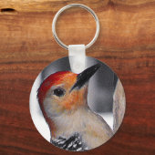 ウッドペッカーポートレート キーホルダー (正面)