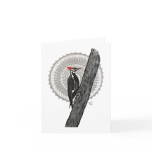 ウッドペッカー曼荼羅折り畳みノートカード