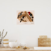 ウッドペッカ1874年に復元されたリトグラフ ポスター (キッチン)