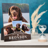 ウッドペットメモリアル4写真コラージュ フォトプラーク (側面)