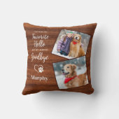 ウッドペットロス素朴記念ペットドッグメモリアル クッション (裏面)