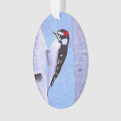 ウッドペッ絵画カーズオリジナル鳥絵 オーナメント (正面)