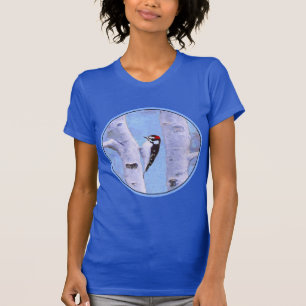 ウッドペッ絵画カーズオリジナル鳥絵 Tシャツ