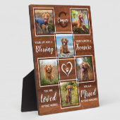 ウッドペ素朴ット記念ユニークコラージュ フォトプラーク (側面)