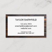 ウッドホロ素朴シザーズヘア&メイクアップトレンディー 名刺 (裏面)