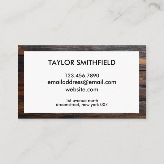 ウッドホロ素朴シザーズヘア&メイクアップトレンディー 名刺 (裏面)