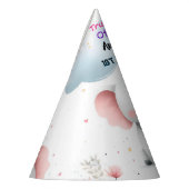 ウッドホワイトエレファント誕生日第1誕生日 パーティーハット (左)