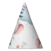 ウッドホワイトエレファント誕生日第1誕生日 パーティーハット (右)