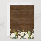 ウッドホワイトローズフローラI do BBQ婚約パーティ 招待状 (裏面)