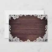 ウッドホワ素朴イトレースのストリングラ結婚イト 出欠カード (裏面)