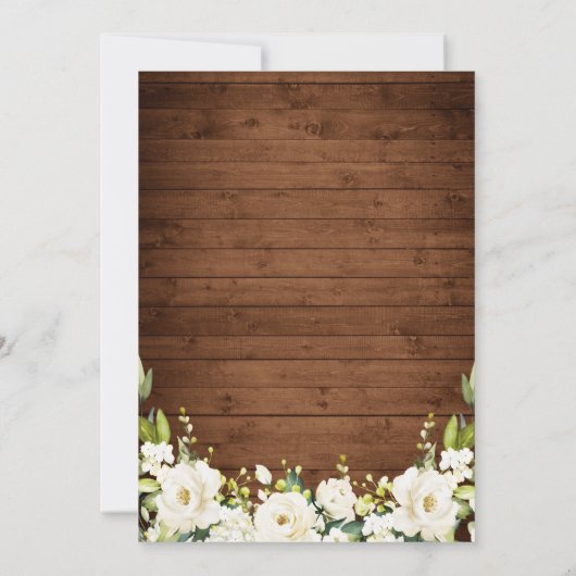 ウッドホワ素朴イトローゼズアジランジェアリハーサルディナー 招待状 (裏面)