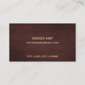 ウッドホースシューエクエストランホースファリアサービス 名刺 (裏面)