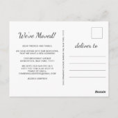 ウッドホーム素朴スウィートホームムービングアナウンスメント ポストカード (裏面)