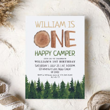 ウッドボーイズ1歳の誕生日おめでとう One Happy Camper