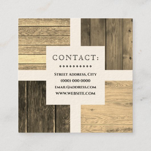 ウッドボードタムスクエア名刺 スクエア名刺 (裏面)