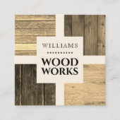 ウッドボードタムスクエア名刺 スクエア名刺 (正面)