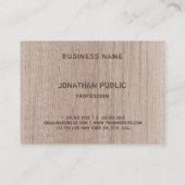 ウッドボードルックモノグラム動揺して文字テンプレート 名刺 (裏面)