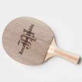ウッドボーモノグラムのドプランク古いスクリプトを見る 卓球ラケット (横)