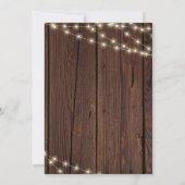 ウッドボー素朴ストリングライトブライダルシャワー サンキューカード (裏面)