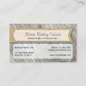 ウッドボー素朴ド&カントリーバーラップファーム生地 名刺 (裏面)