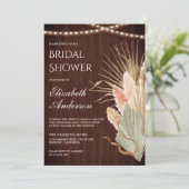 ウッドボー素朴ホドライパームパンパブライダルシャワー 招待状 (スタンド正面)