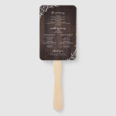 ウッドボー素朴ーフローラカントリーウェディングプログラム ハンドファン (裏面)