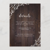 ウッドボー素朴ーフローラカントリーウェディング詳細 エンクロージャーカード (正面)