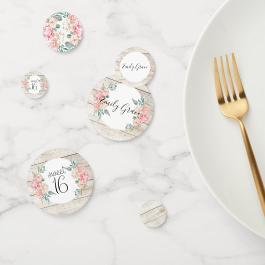 ウッドボ素朴ホフローラスウィート16誕生日 コンフェッティ (グループ)